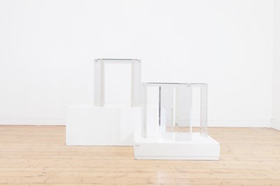 Lot 249 - A pair of Lucite tables