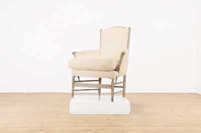 Lot 281 - A Gustavian painted armchair