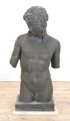 Lot 380 - A cast bronze bust of Eros or Amour