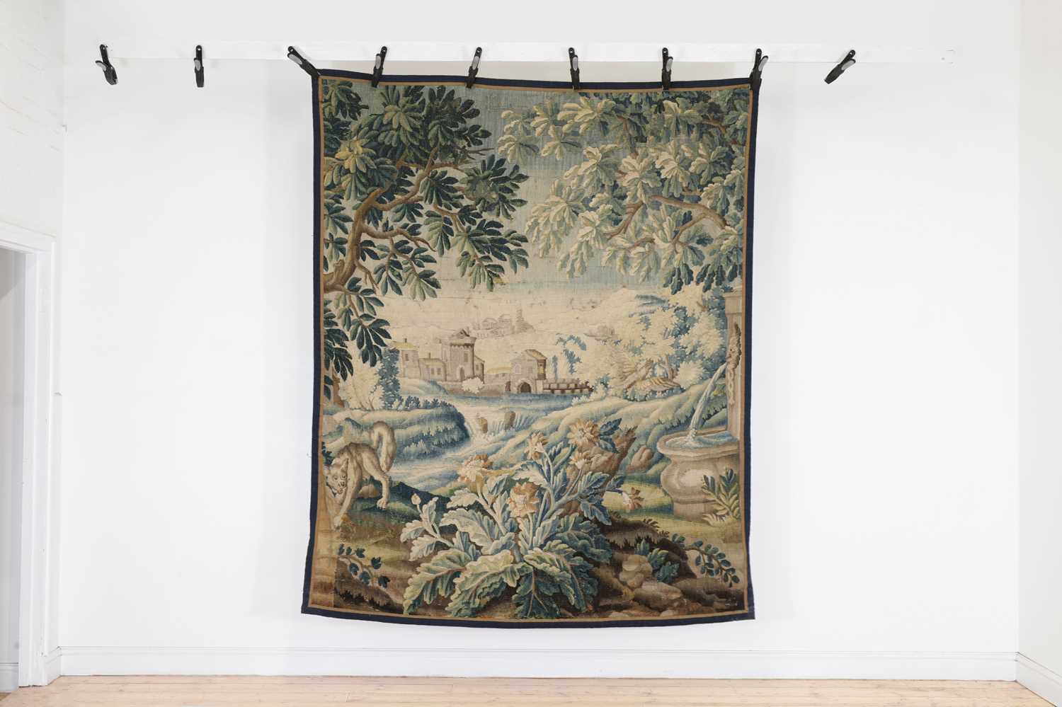 Lot 473 - A verdure tapestry fragment