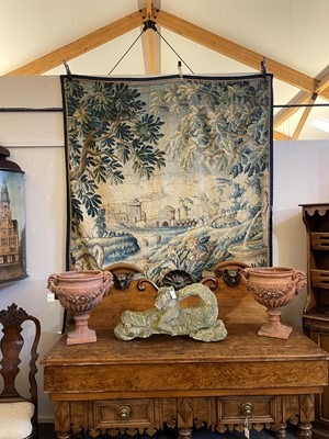 Lot 473 - A verdure tapestry fragment