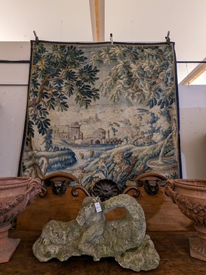 Lot 473 - A verdure tapestry fragment