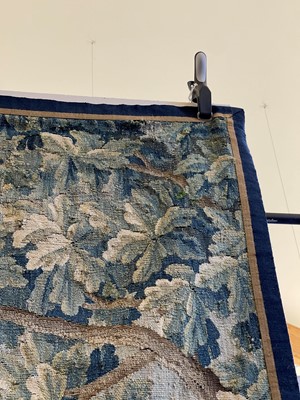 Lot 473 - A verdure tapestry fragment
