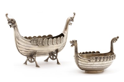 Lot 47 - A Norwegian silver Viking ship
