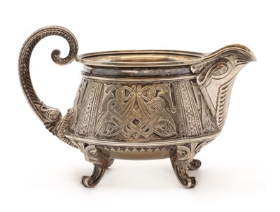 Lot 117 - A Norwegian silver creamer