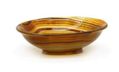 Lot 262 - A polished Art Deco agate bowl