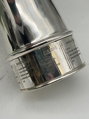 Lot 111 - A Mappin and Webb silver-plated 'The Thirst Extinguisher' cocktail shaker