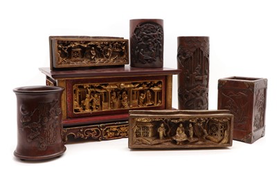 Lot 183 - A group of four Chinese brush pots