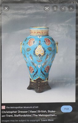 Lot 1 - Christopher Dresser (1834-1904) for Minton and Co.