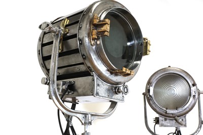 Lot 211 - A near pair of Klieg-style studio lamps