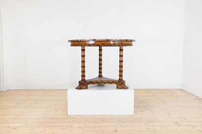 Lot 185 - A painted faux bamboo guéridon