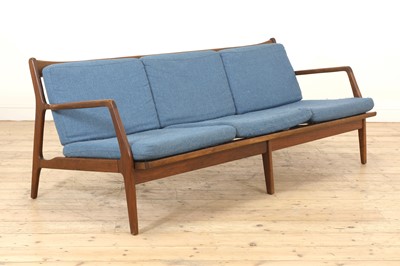 Lot 394 - A Danish teak and beech settee