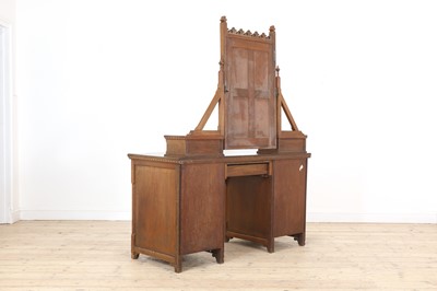 Lot 21 - An Aesthetic walnut inlaid dressing table