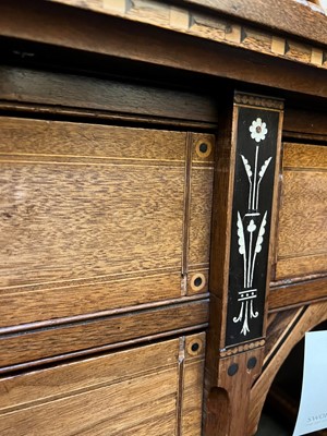 Lot 21 - An Aesthetic walnut inlaid dressing table