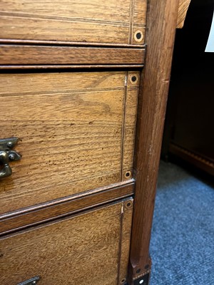 Lot 21 - An Aesthetic walnut inlaid dressing table