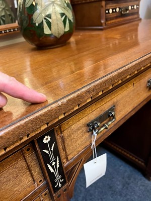 Lot 21 - An Aesthetic walnut inlaid dressing table