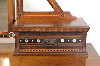 Lot 21 - An Aesthetic walnut inlaid dressing table