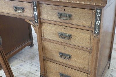 Lot 21 - An Aesthetic walnut inlaid dressing table