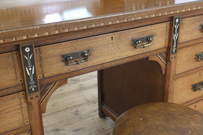 Lot 21 - An Aesthetic walnut inlaid dressing table