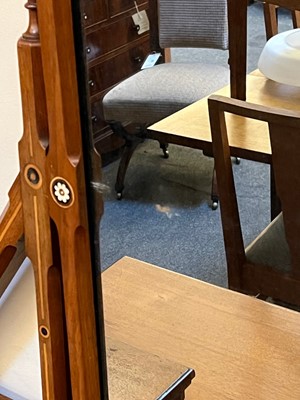 Lot 21 - An Aesthetic walnut inlaid dressing table