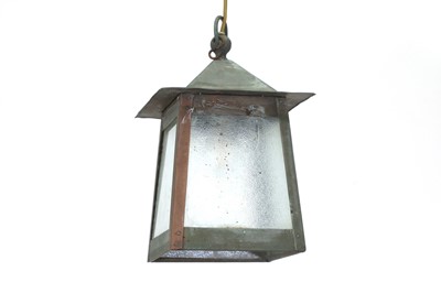 Lot 65 - An Arts and Crafts-style hanging porch lantern