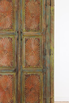 Lot 302 - A painted teak 'almirah' cabinet