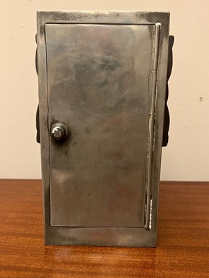 Lot 26 - A Liberty & Co. Tudric pewter and enamel mantel clock