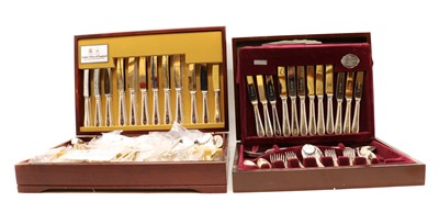 Lot 57 - A silver plated canteen