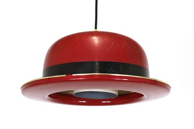 Lot 321 - A bowler hat pendant light