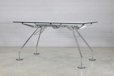 Lot 536 - A 'Nomos' glass desk