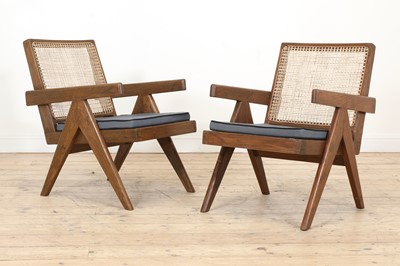Lot 208 - A pair of teak 'Low Easy Chair' armchairs