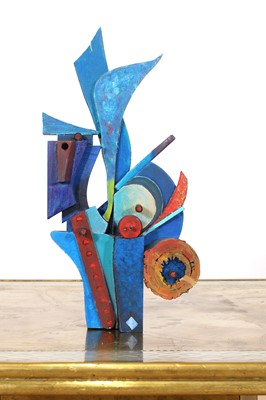 Lot 534 - An Italian painted wood sculpture