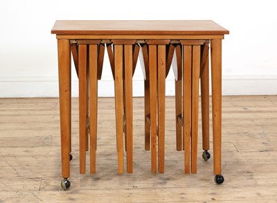 Lot 326 - A Danish mid-century 'Model 312' teak nest of tables