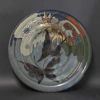 Lot 75 - A Rozenburg glazed earthenware wall charger