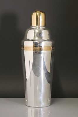 Lot 115 - A silver-plated and gilt 'Recipe' cocktail shaker