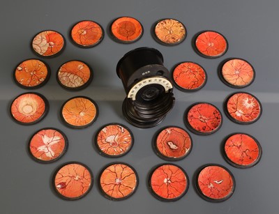 Lot 423 - An optometrist's practice eye kit