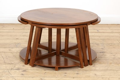 Lot 406 - A walnut nest of tables