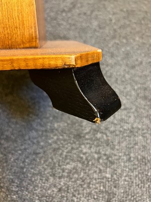 Lot 160 - An Art Deco walnut and ebonised lamp table