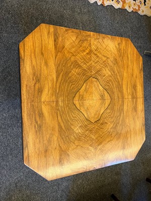 Lot 160 - An Art Deco walnut and ebonised lamp table