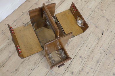 Lot 142 - An Art Deco portable walnut drinks cabinet