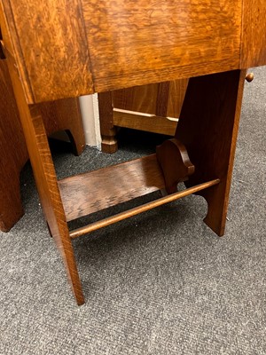 Lot 25 - An oak folio stand, book trough and pipe drawer
