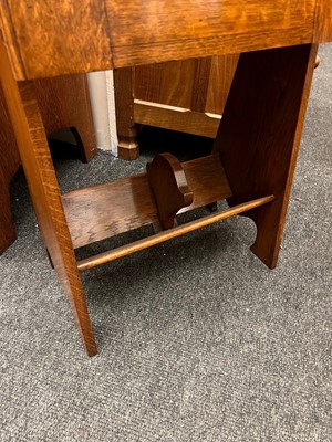 Lot 25 - An oak folio stand, book trough and pipe drawer