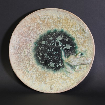 Lot 67 - A French glazed stoneware dish