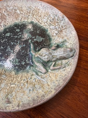 Lot 67 - A French glazed stoneware dish