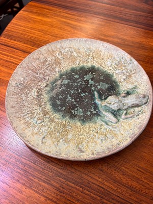 Lot 67 - A French glazed stoneware dish