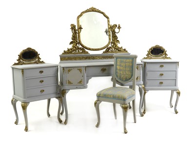 Lot 397 - A grey painted Viennese dressing table