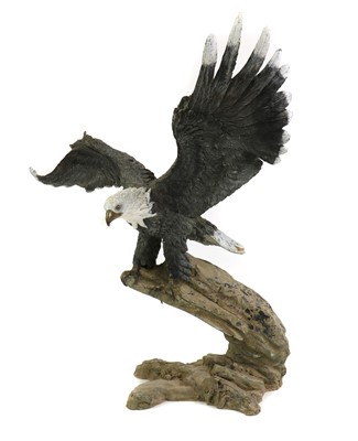 Lot 402 - A large cold painted bronze eagle