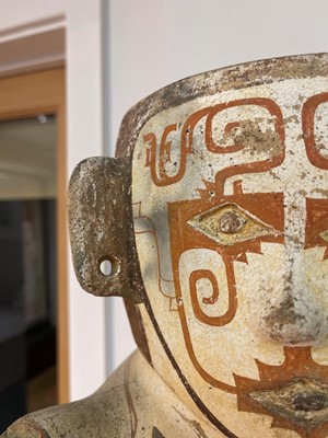 Lot 312 - An Omagua figural pottery funerary vessel