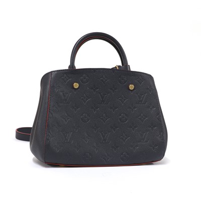 Lot 322 - Louis Vuitton Montaigne navy Empreinte leather bag