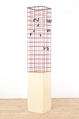 Lot 265 - A moulded plastic and metal coat rack